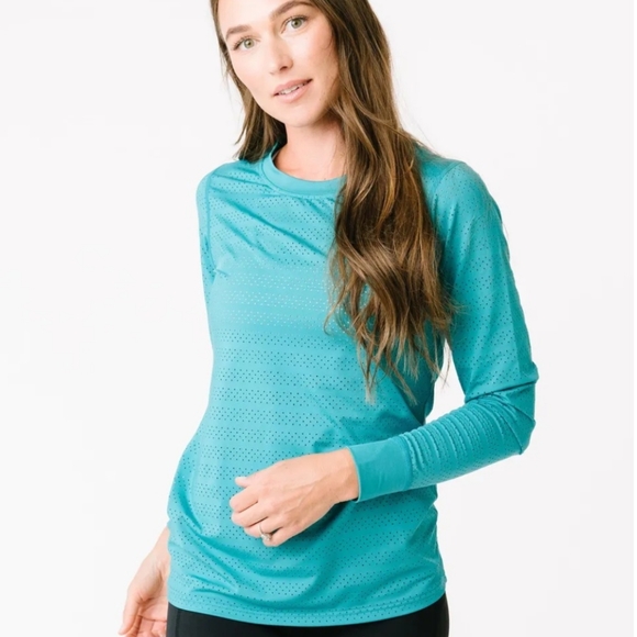 ZYIA Tops - ZYIA Teal Chill Long Sleeve T RC